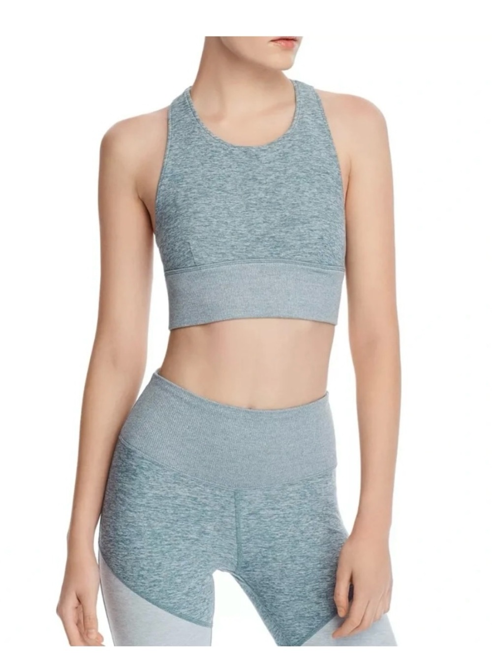 ALO Yoga Alosoft Serenity Sports Bra in Heather Blue Size XS